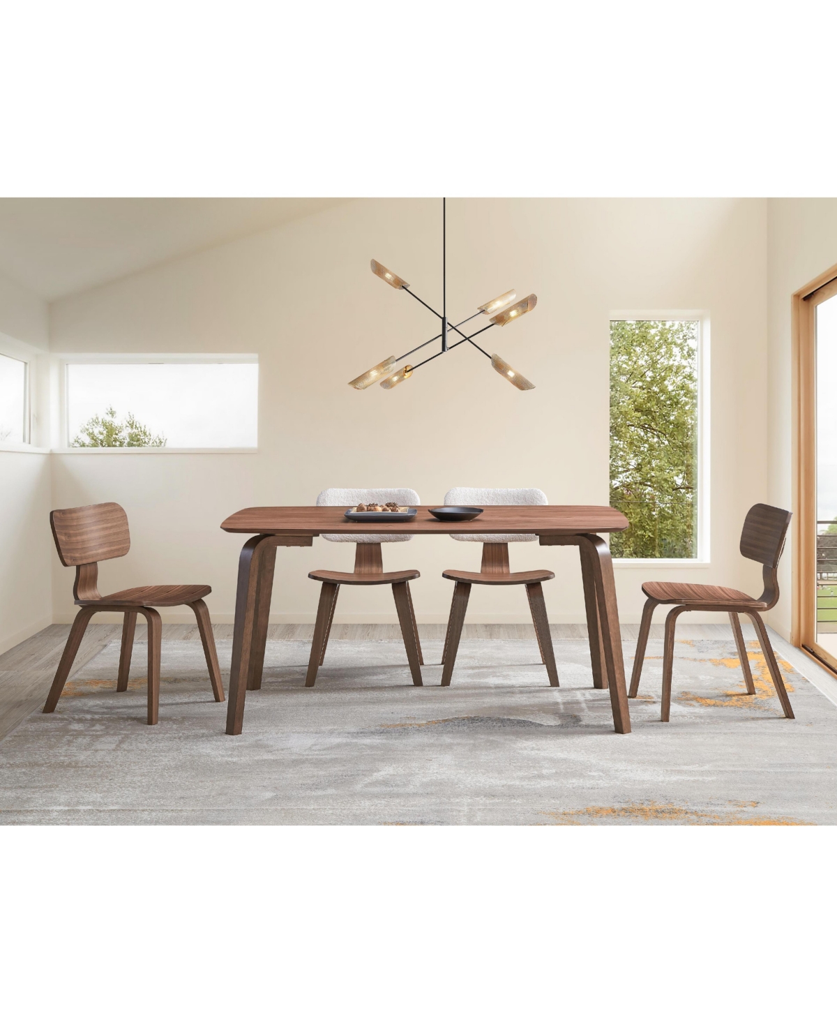 Streamdale Furniture Casson Dining Table,Finish - Walnut
