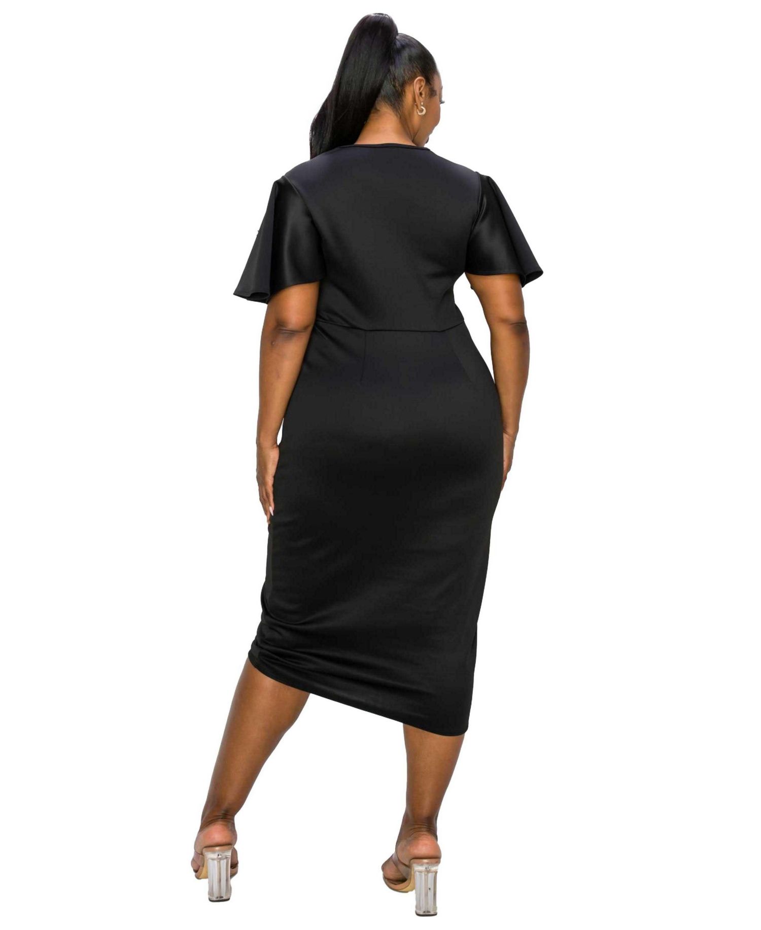 Plus Size Millie Cutout Flutter Dress
