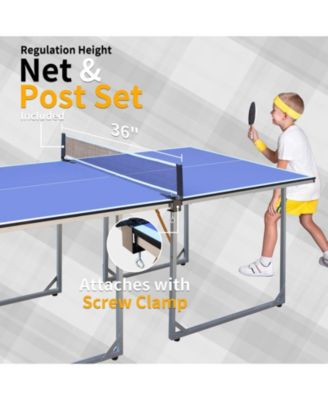 6FT Portable Table Tennis Table Set – Foldable Ping Pong Table for Indoor & Outdoor