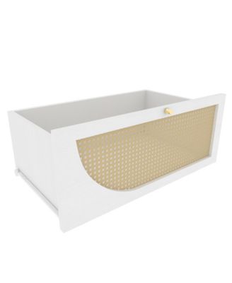 Streamdale 39.4"W Freestanding MDF Rattan Doors, Drawers & Countertop Kitchen Pantry Cabinet