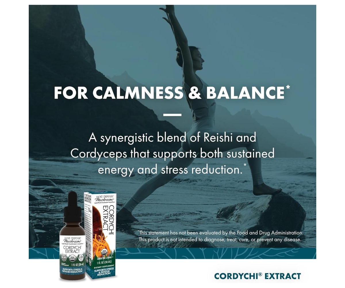Host Defense CordyChi Extract - Energy & Immune Support Supplement