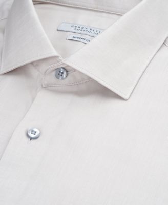 Men's Modern-Fit Lux Twill Solid Dress Shirt