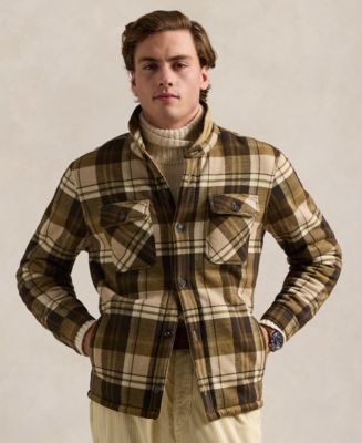 Polo Ralph Lauren Men's Plaid Fleece Shirt Jacket - Macy's