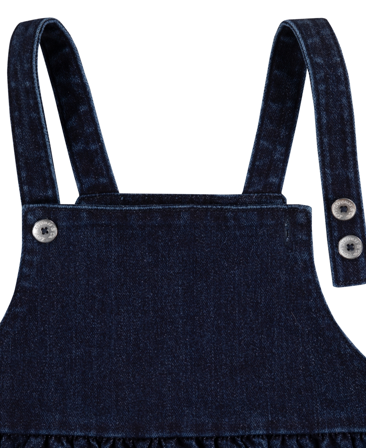 Levi's Little Girls 2-piece Long Sleeve Top And Sparkle Tiered Skirtall Set