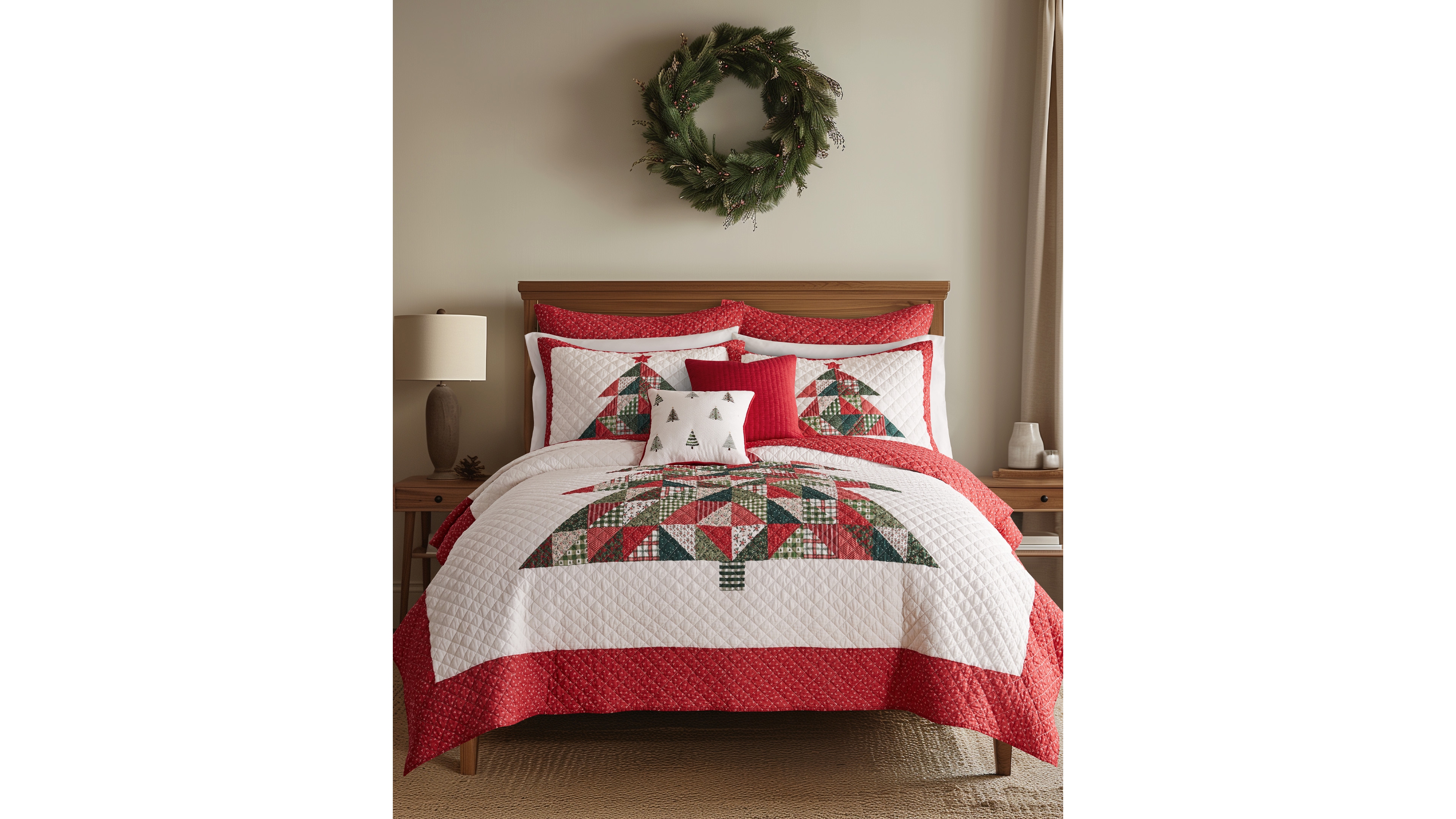 Levtex Patchwork Pine Stitching 3-Pc. Quilt Set, King/California King