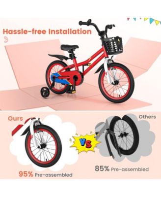 16 Inch Kids Bike with Removable Training Wheels for 4-7 Years Old