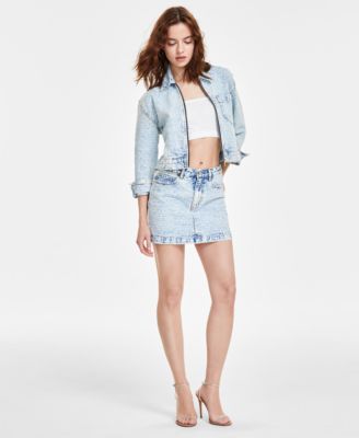 Steve Madden Womens Glacia Denim Jacket - Beck Skirt 10190₽