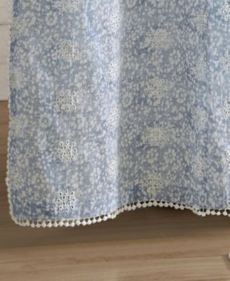 Ikat Eyelet Cotton Shower Curtain, 72" x 72"