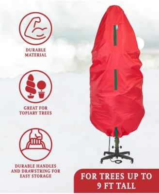 Upright Christmas Tree Storage Bag For Topiary and Holiday Tree up to 9 ft Tall