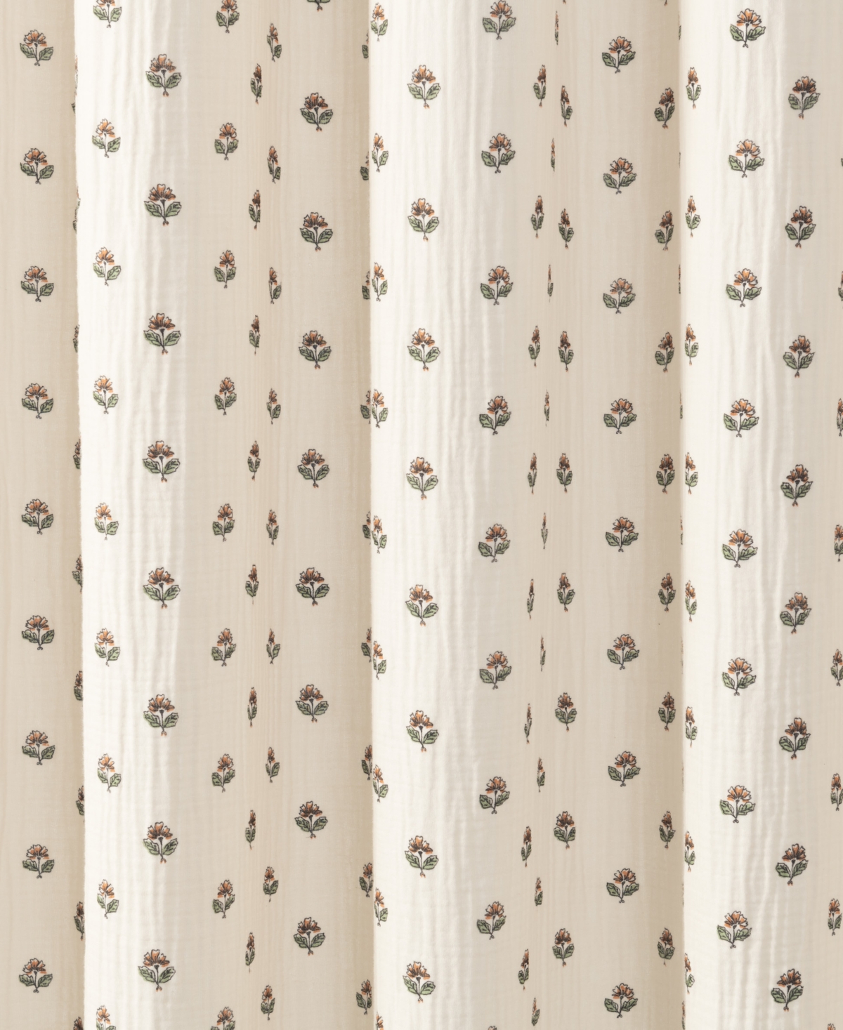 Peri Home Block Print Gauze Cotton Shower Curtain, 72" X 72" In Multi Color