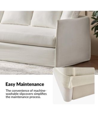 Gottfried Modern 80.3" Slipcovered Sofa with Removable Seat and Back Cushions