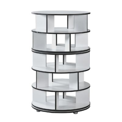 5-Tier Rotating Shoe Rack, 360° Revolving Lazy Susan Spinning Shoe Rack Tower Storage Organizer for Closet Entryway Bedroom Hallway