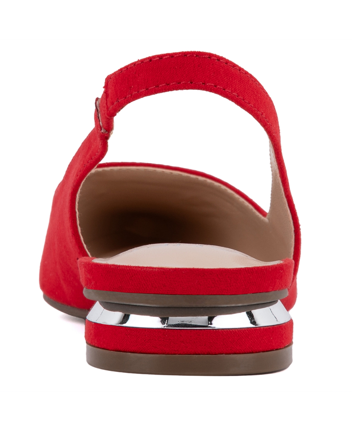 Jones New York Women's Quarry Pointed Toe Slingback Flats In Bright Red Micro