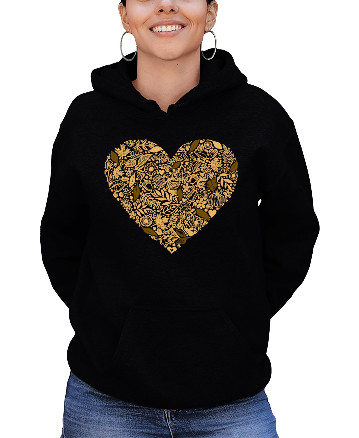 LA POP ART WOMEN'S FALL VIBES ART HOODED SWEATSHIRT 