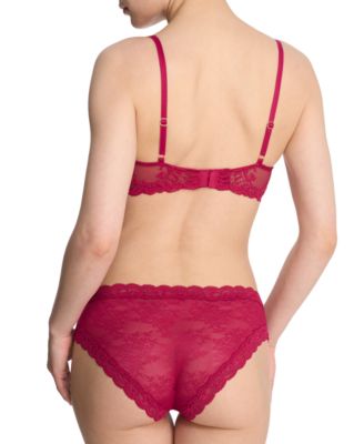 Women's Feathers Lace Contour Underwire Plunge Bra 730023