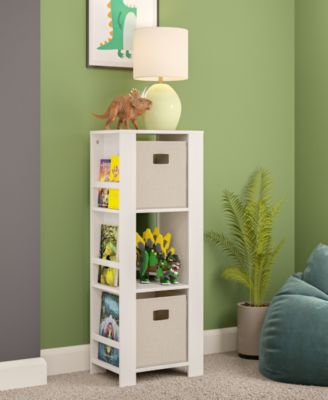 Book Nook Collection Kids Cubby Storage Tower with Bookshelves