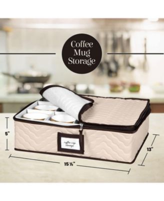 5-Piece Set China Storage Containers with Dividers - Holds Set of 12 Dinnerware