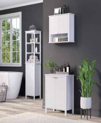 Madison Collection Linen Tower with Open Shelves