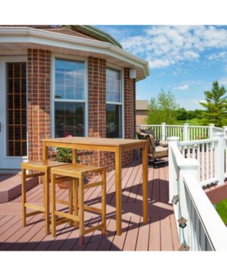 Rectangular Indoor and Outdoor Bar Height Table for Garden