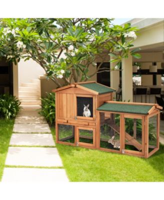 58 Inch Weatherproof Wooden Rabbit/Dog Hutch