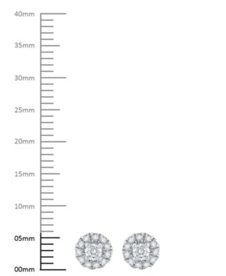 Diamond Round Halo Stud Earrings (1/3 ct. t.w.) in 14k White Gold  or 14k Gold