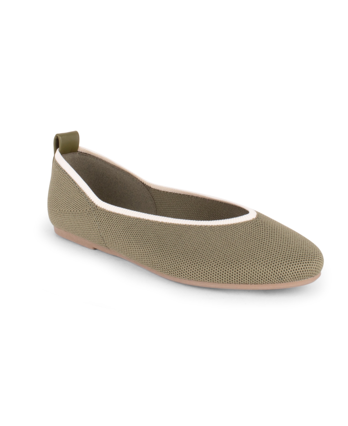 Danskin Women's Soulful Slip On Flats In Olive,camel