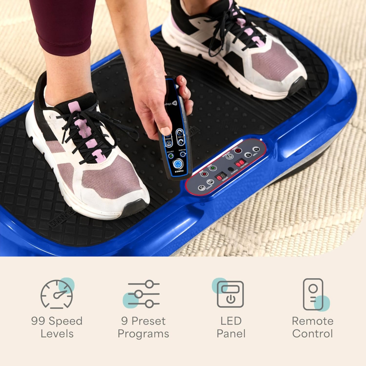LifePro Waver Vibration Plate - Full Body Fitness Platform with Loop Bands for Weight Loss & Toning