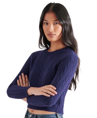 Women's Jeany Bow Back Cable Knit Sweater