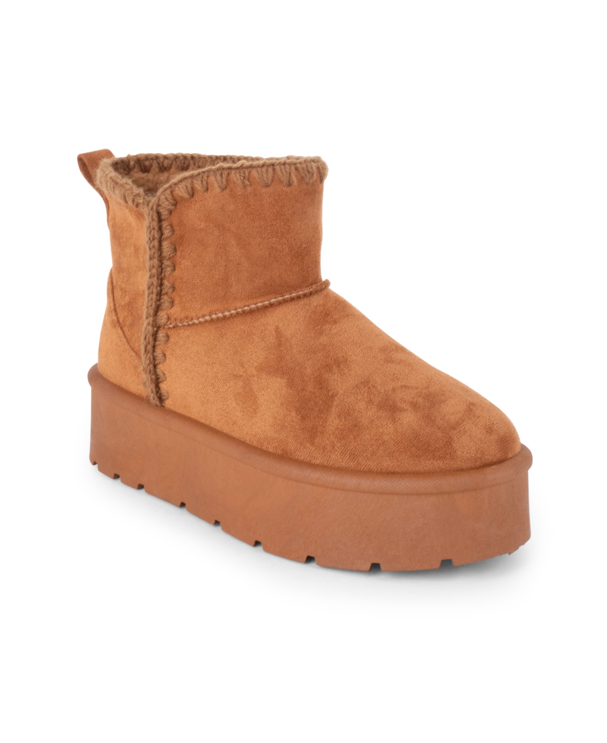Danskin Women's Beignet Slip On Boots In Chestnut