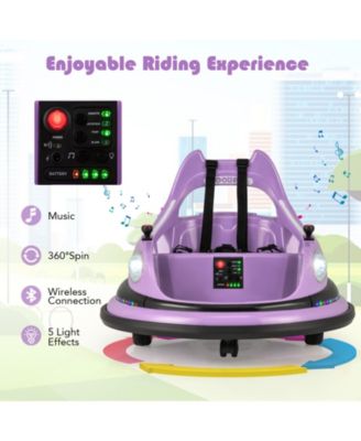 12V Kids Ride On Bumper Car with Remote Control and Dual Joysticks