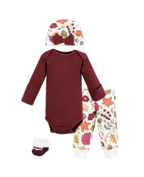 Подарочный набор Hudson Baby Birthday в коробке для малышки, цвет: Acorn Botanical