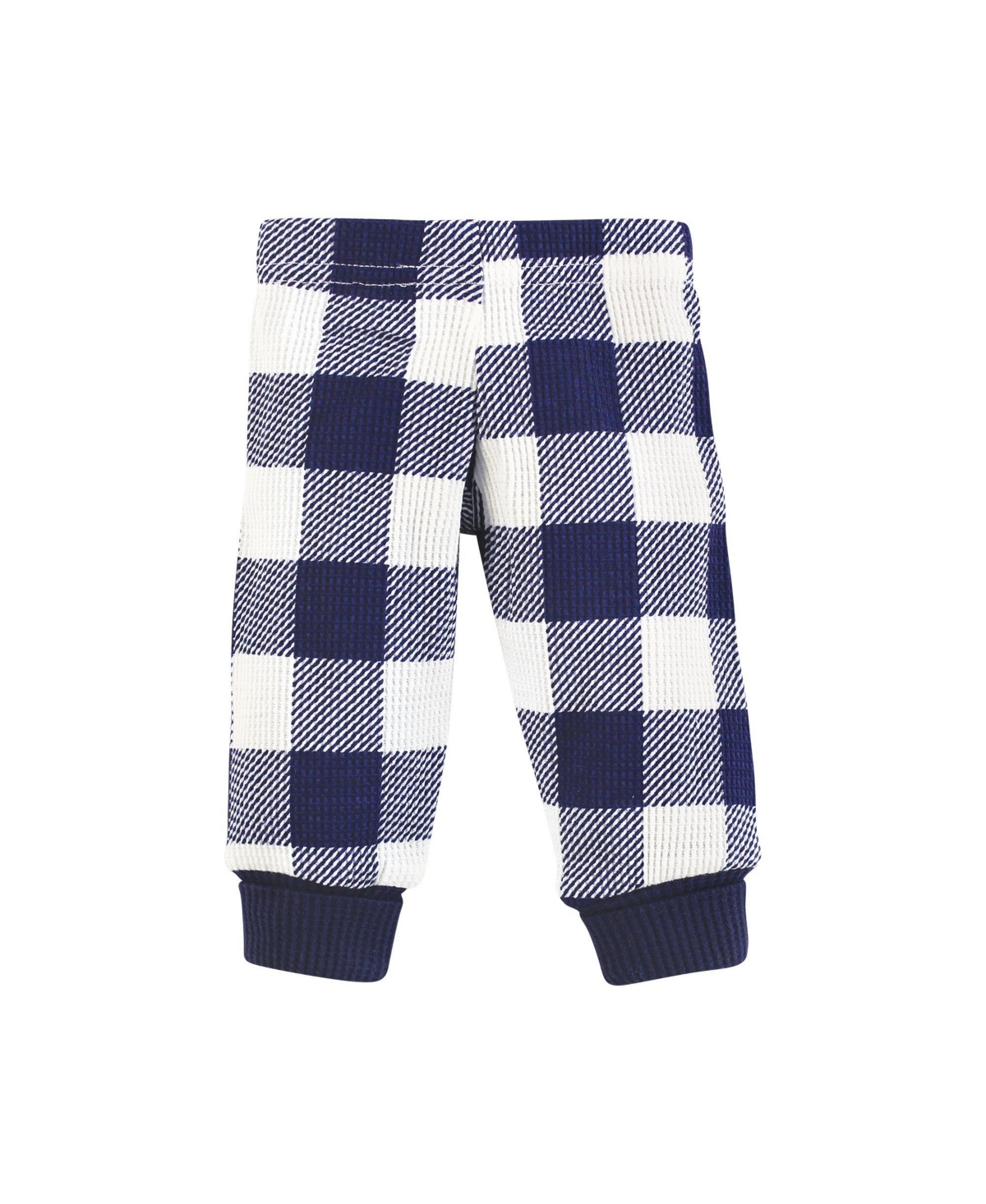 Hudson Baby Baby Boys Thermal Preemie Layette Set 4pc Short Sleeve Outfit, Preemie - Navy plaid