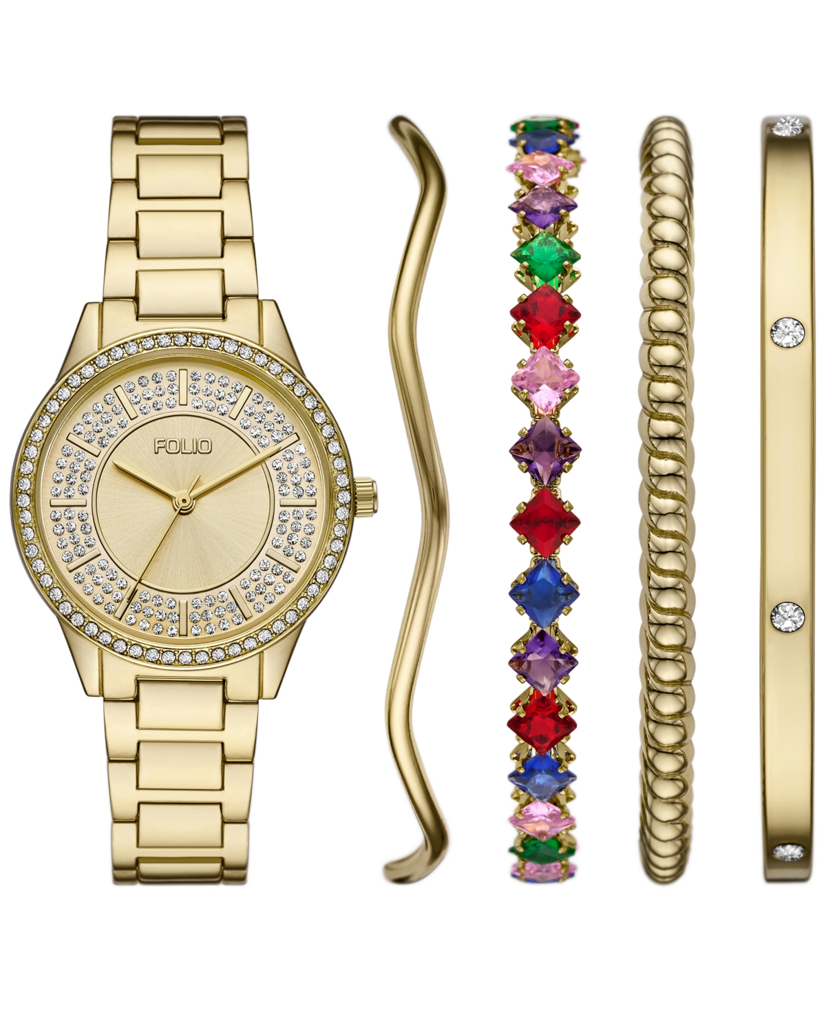 Women's Three Hand Gold-Tone Alloy Watch, 35mm - Gold-Tone