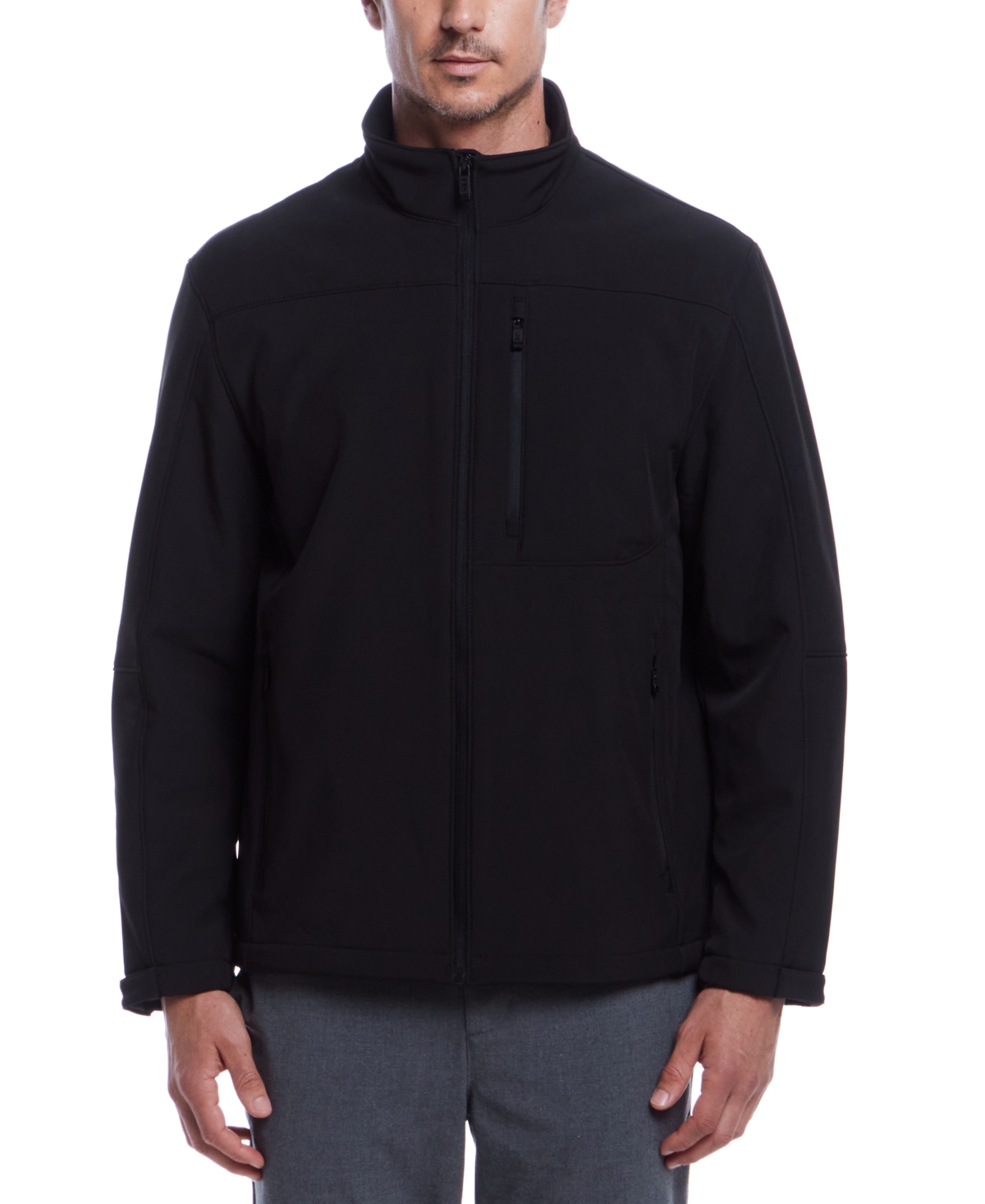 Weatherproof Men's Soft Shell Jacket In Black