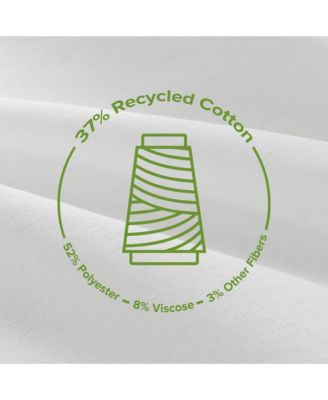 Recycled Cotton Blend Ruffle Tie Top Curtains Pair, Bleached Mauve, 52"×84"