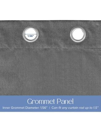 Textured Blackout Grommet Curtains Pair(2 panels), 52"×84"