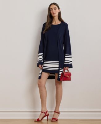 Lauren Ralph Lauren Women's Two-Tone Cap-Sleeve Shift