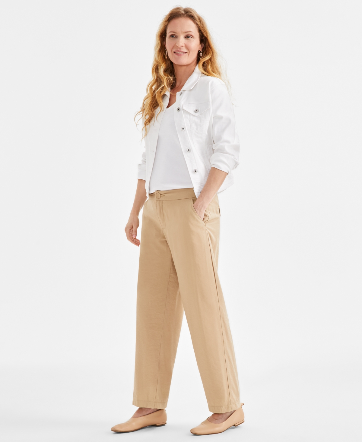 Style & Co Women's Soft Ankle Trousers, Exclusively At Macy's In Travertine