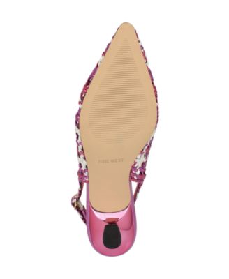 Women's Madalene Woven Slingback Kitten Heel Pumps