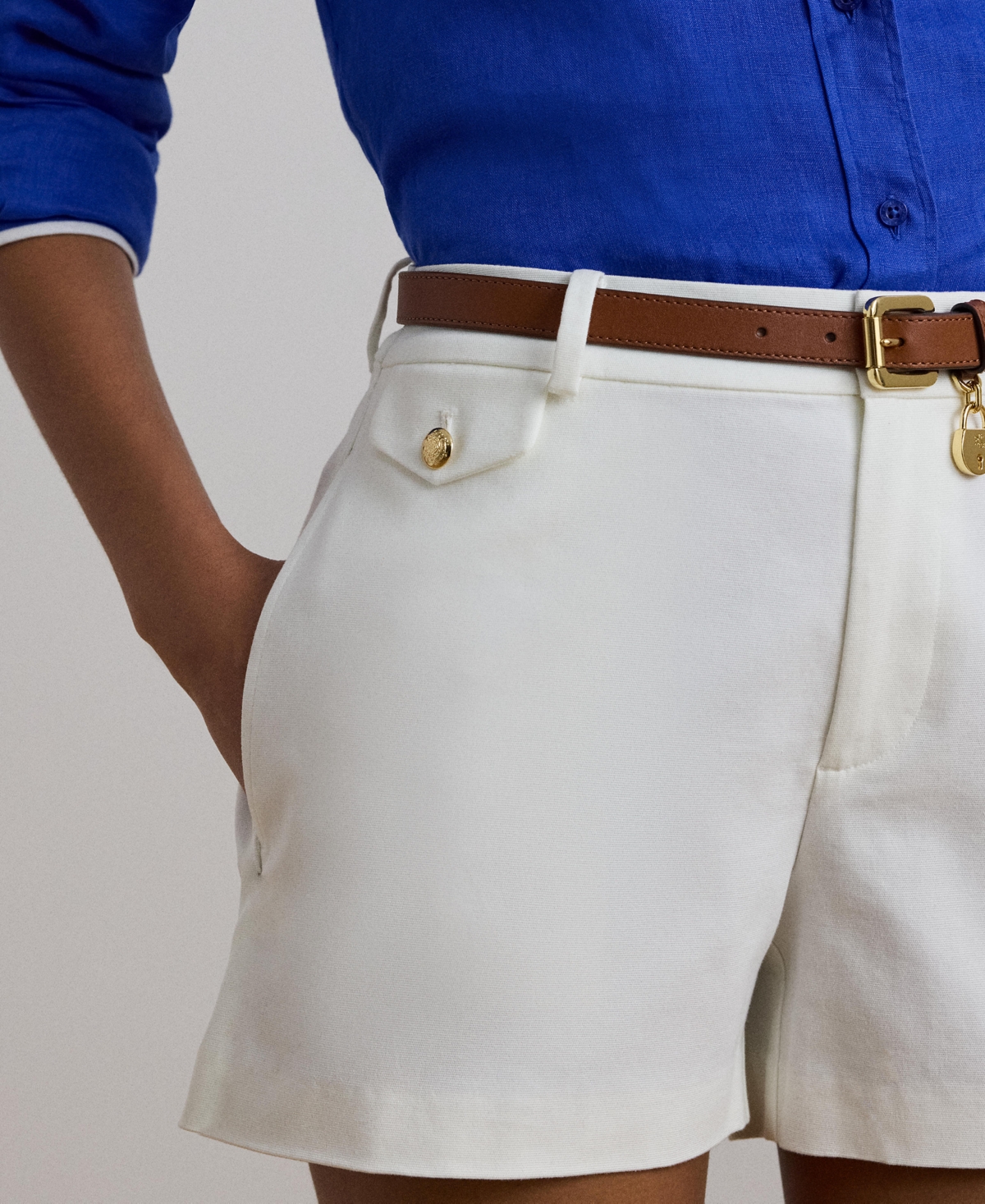 Lauren Ralph Lauren Women's Stretch Cotton Canvas Shorts