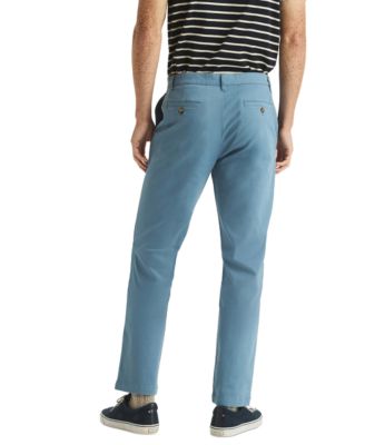 Мужские эластичные однотонные брюки-чино-деко классического покроя от Nautica с плоской передней частью