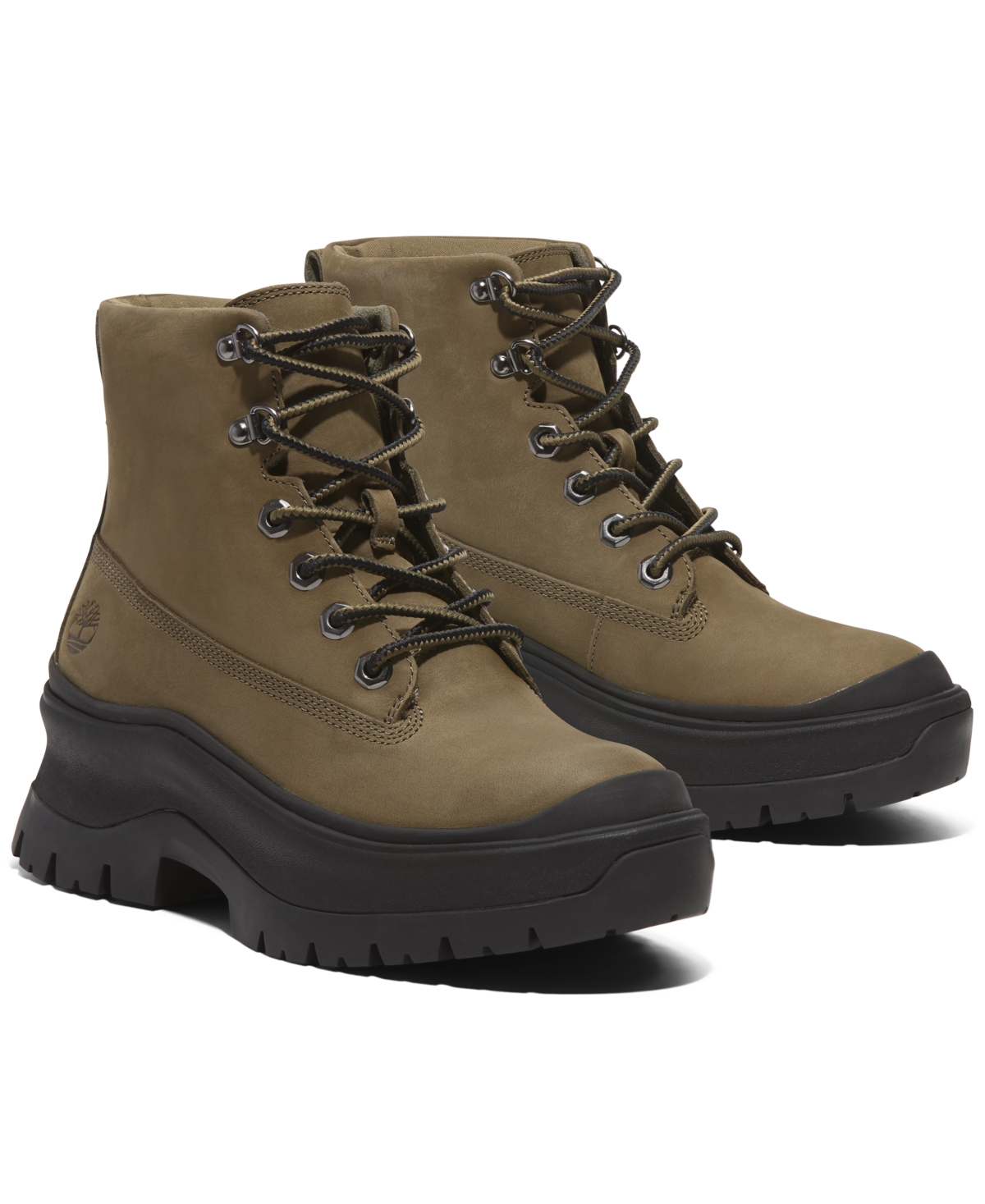 Timberland Women's Roxie Lane Mid Lace-up Boots From Finish Line In Olive Nubuck
