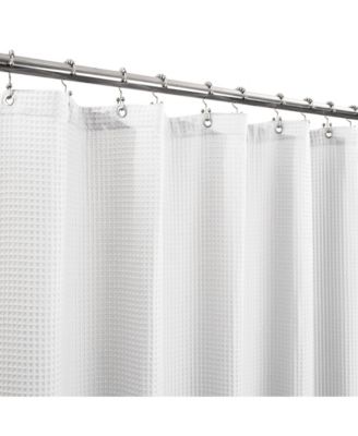 Cotton Blend Soft Waffle Weave Shower Curtain
