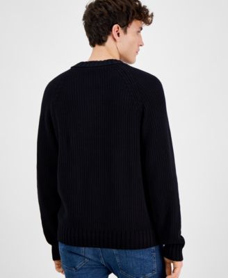 Men's Sonni Relaxed-Fit Ribbed-Knit Sweater