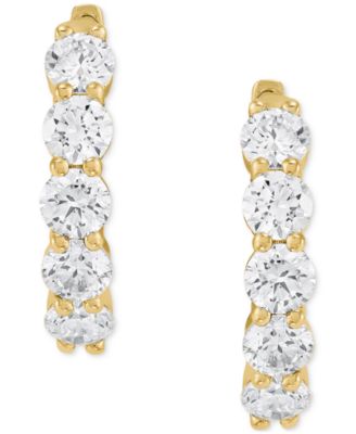 Lab Grown Diamond Hoop Earrings (1 ct. t.w.) in 14k White or Yellow Gold