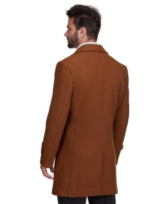 Men's Big & Tall Double Breasted Pea Coat Wool Blend Dress Peacoat