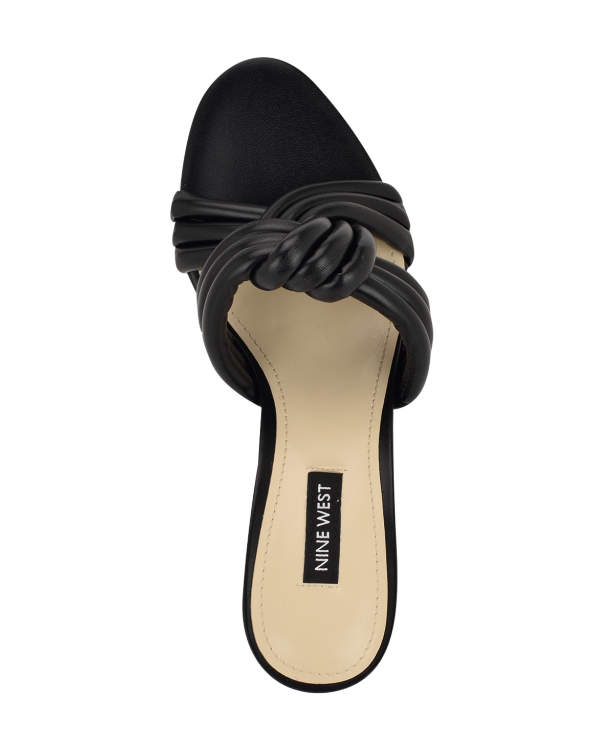 Nine West Women's Norene Slip On Tapered Heel Dress Sandals In Black