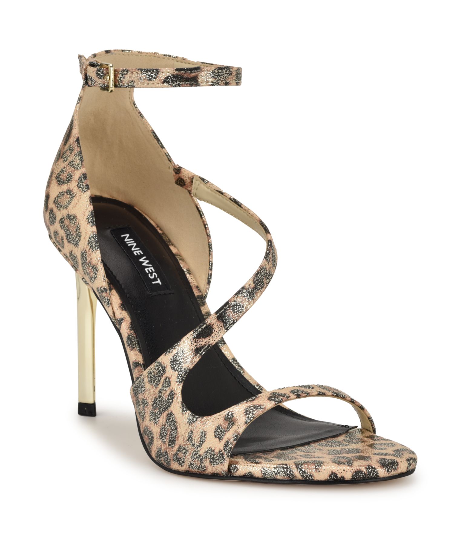 Women's Shimmy Asymmetrical High Stiletto Sandals