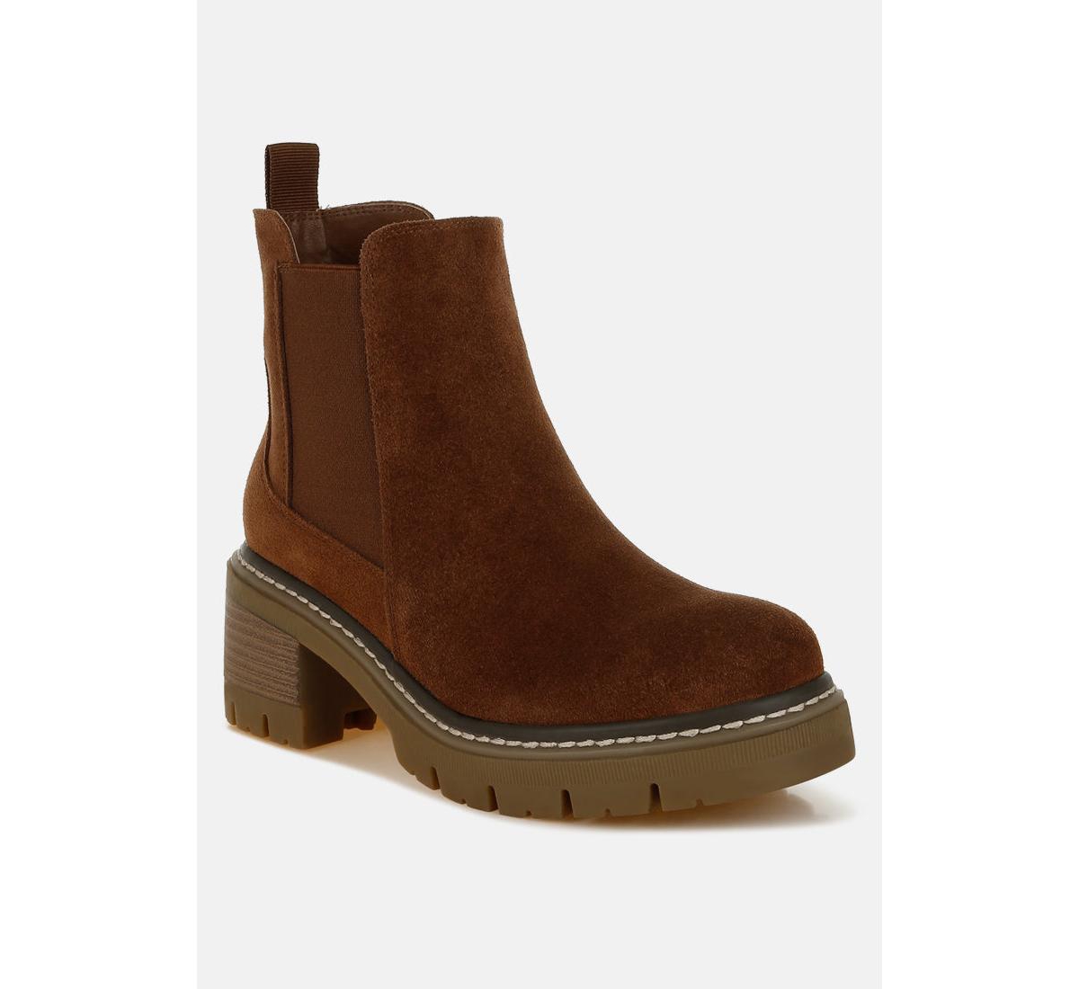 Rag & Co Vostok Suede Chunky Chelsea Boots