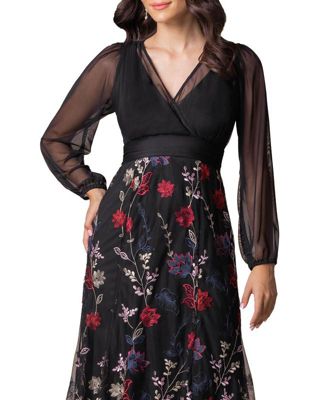 Women's Isabella Embroidered Mesh Formal Gown